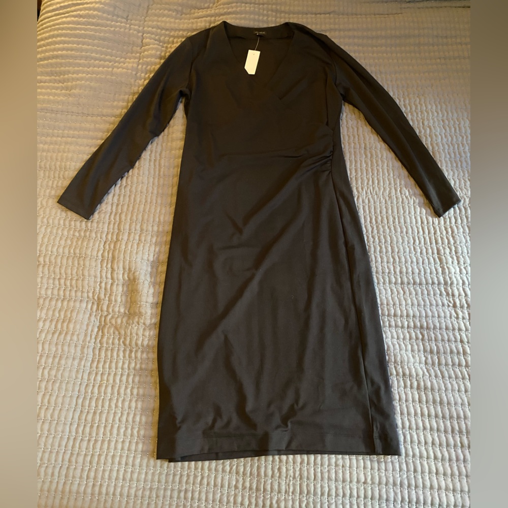 Ann Taylor refined stretch wrap sheath dress